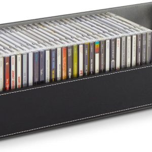 Compact Faux Leather CD Storage Organizer by Stock Your Home-0