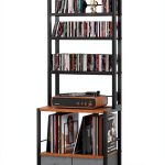 Epouseter Linen CD Storage Tower Home Office-0