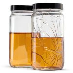 Wheaton 216629 Clear Glass Round 16oz Safety Coated Jar, with 70-400 Black Phenolic Poly-Vinyl Lined Screw Cap (Pack of 12)-0