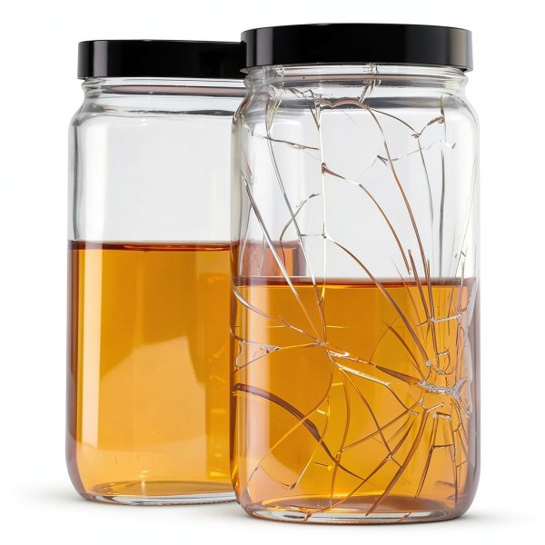 Wheaton 216629 Clear Glass Round 16oz Safety Coated Jar, with 70-400 Black Phenolic Poly-Vinyl Lined Screw Cap (Pack of 12)-0