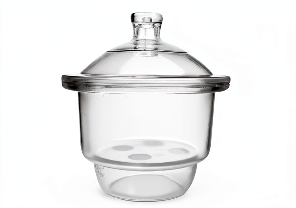 iplusmile Glass Desiccator Jar 150mm Transparent Lab Dryer with Holder-1