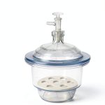 Glass Vacuum Desiccator Jar Deschem 400mm Clear Borosilicate Drying-0