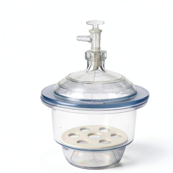 Glass Vacuum Desiccator Jar Deschem 400mm Clear Borosilicate Drying-0