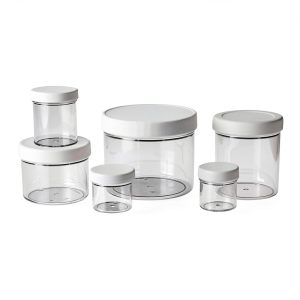 Qorpak PLC-03729 Clear Polystyrene Jar with 89-400 White Polypropylene SturdeeSeal Polyethylene Foam Lined Cap Attached, 16 oz (Pack of 24)-0