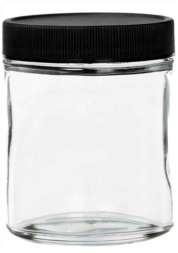 Qorpak Clear Straight Sided Round Jar GLC-01629 4 oz Lab Bottle-0