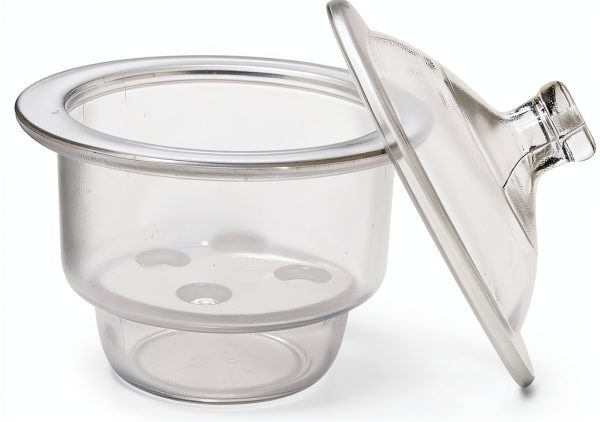 iplusmile Glass Desiccator Jar 150mm Transparent Lab Dryer with Holder-0